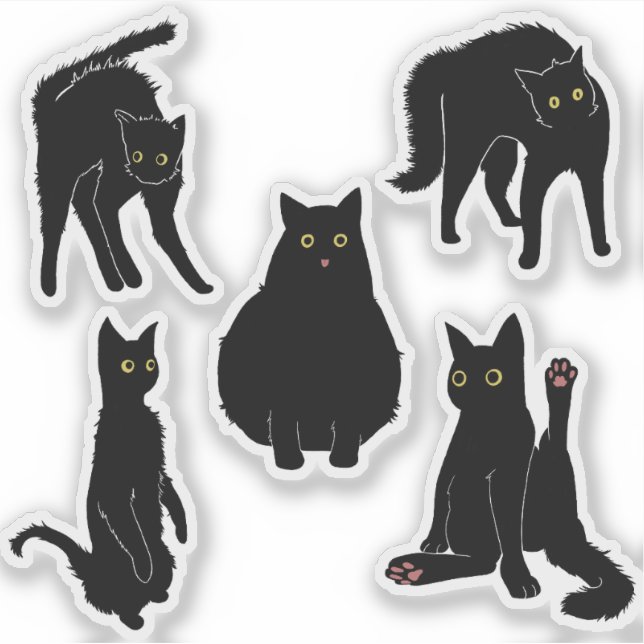 Adesivo Gatos Pretos  (Frente)