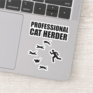 Adesivo Gatos Profissionais De Gato Engraçados