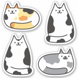 Adesivo Gatos Super Bonitos Do Kawaii Calico