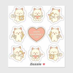 Adesivo Gatos Unicórnios para Dia de os namorados Sticker