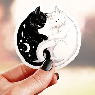 Adesivo Gatos Yin Yang