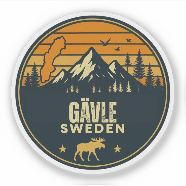 Adesivo Gävle, Suecia Sverige (Frente)