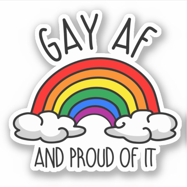 Adesivo GAY PRA CARAMBA e orgulhoso disso (Frente)