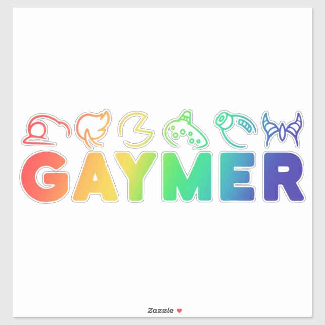 Adesivo Gaymer | Rainbow Ombre Funny Orgulho gay (Folha)