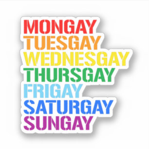 Adesivo Gays da semana