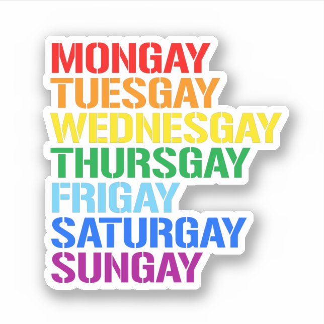 Adesivo Gays da semana (Frente)