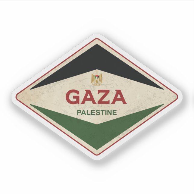 Adesivo Gaza Palestina Vintage (Frente)