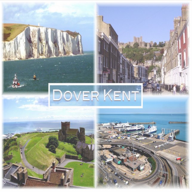 Adesivo GB Dover Kent - Castelo Dover - Cliff Branco - Cas (Frente)