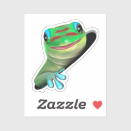Adesivo Gecko em um buraco