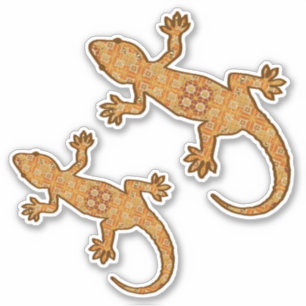 Adesivo Geco, oxidação, âmbar e Tan tribais do Batik