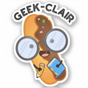 Adesivo Geek-clair Engraçado Eclair Pun