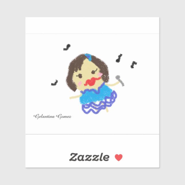 Adesivo Gelantina Gomez Singing Sticker (Folha)