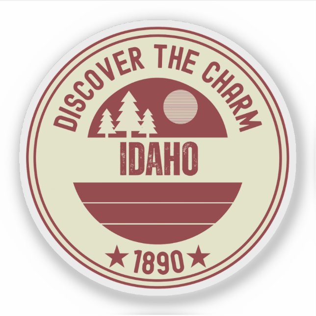 Adesivo Gem State Idaho - Presente na Paisagem Cênica (Frente)