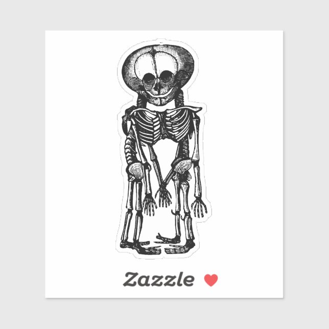 Adesivo gêmeos siameses esqueletos crianças anatomia arte (Folha)