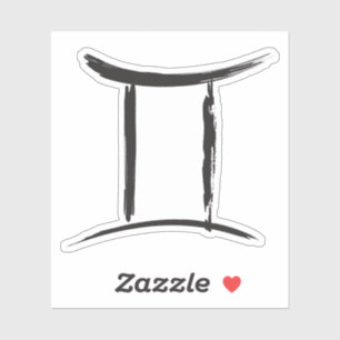 Adesivo GEMINI gêmea Símbolo Zodiac Primavera maio Astrolo