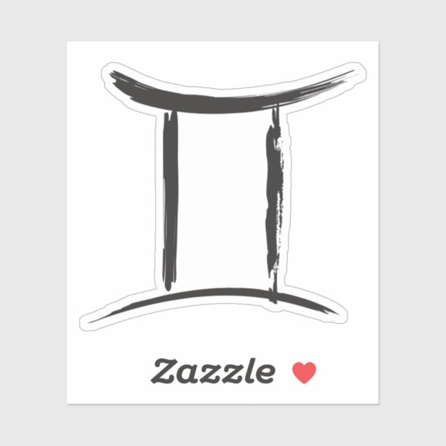 Adesivo GEMINI gêmea Símbolo Zodiac Primavera maio Astrolo (Folha)