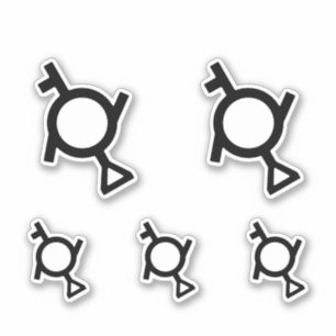 Adesivo Genderfluido Terceiro Gênero Símbolo de Gênero Dem