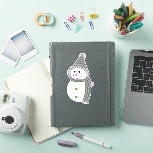 Adesivo Genderqueer Pride Snowman Sinalizador Snowman