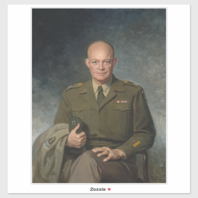 Adesivo General Dwight Eisenhower 5 Star - Retrato Pintado (Folha)