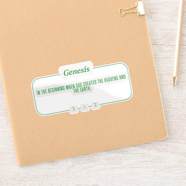 Adesivo Gênesis 1:1 (Notebook)