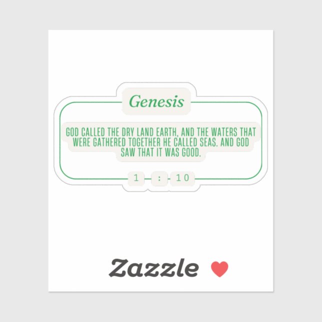 Adesivo Gênesis 1:10 (Folha)