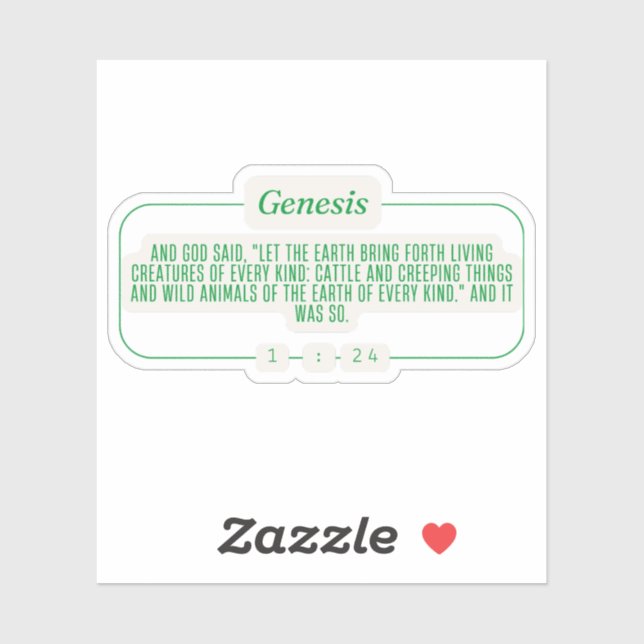 Adesivo Gênesis 1:24 (Folha)