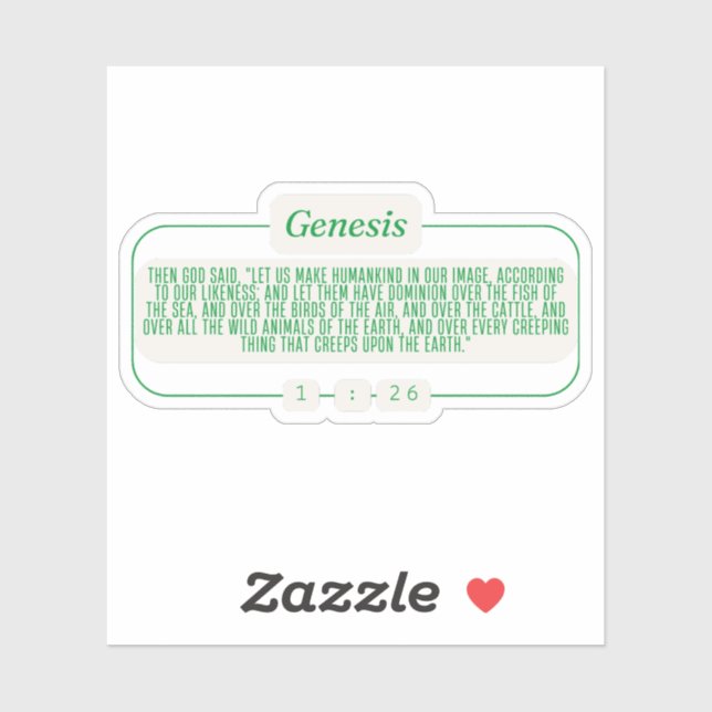 Adesivo Gênesis 1:26 (Folha)