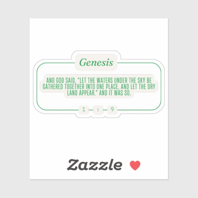 Adesivo Gênesis 1:9 (Folha)