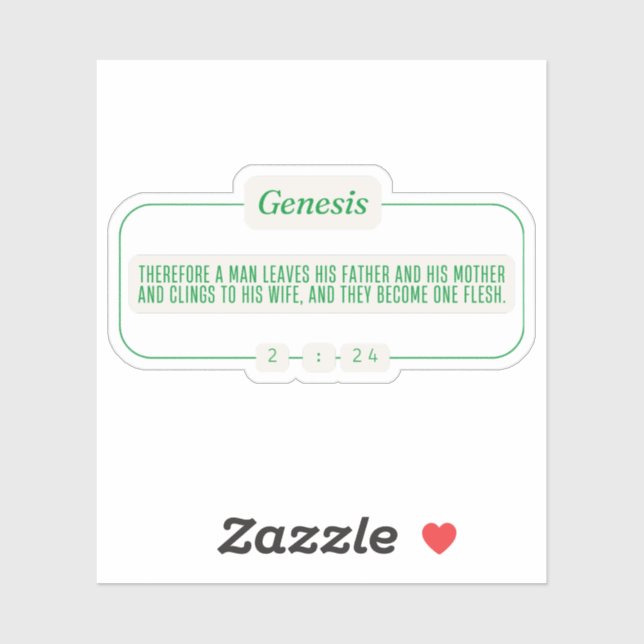 Adesivo Gênesis 2:24 (Folha)