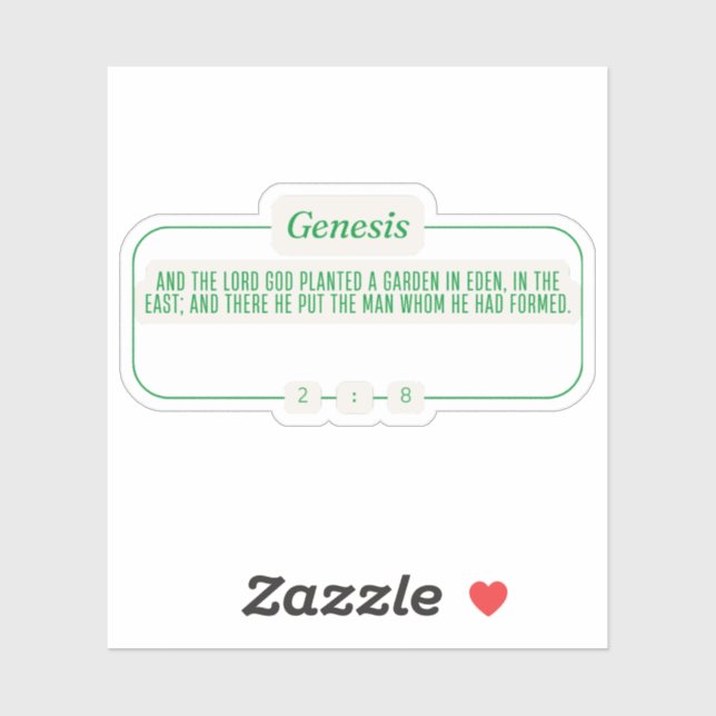 Adesivo Gênesis 2:8 (Folha)