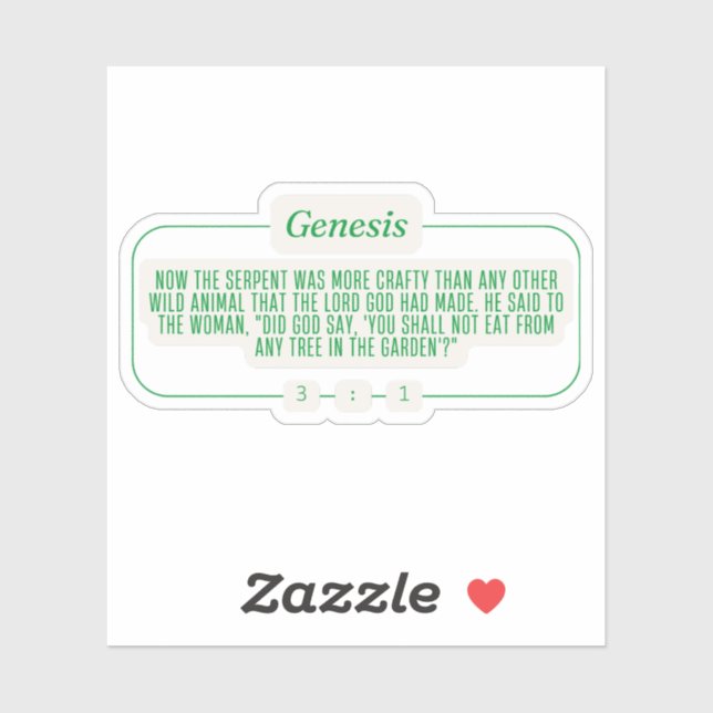 Adesivo Gênesis 3:1 (Folha)