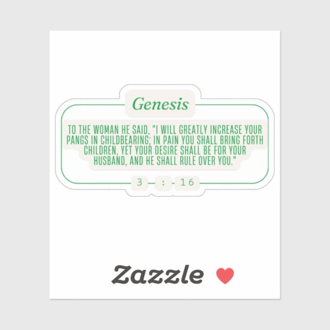 Adesivo Gênesis 3:16 (Folha)