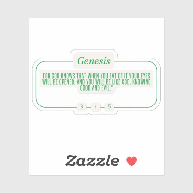 Adesivo Gênesis 3:5 (Folha)