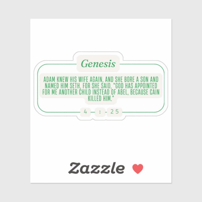 Adesivo Gênesis 4:25 (Folha)
