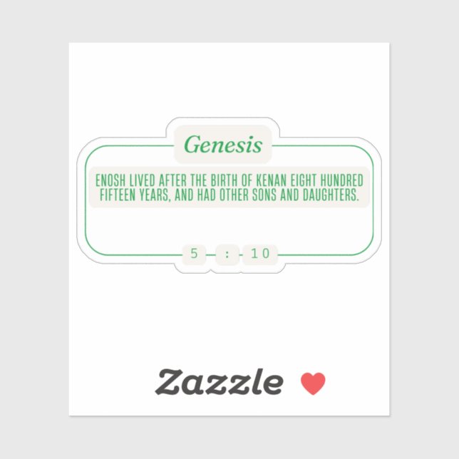 Adesivo Gênesis 5:10 (Folha)