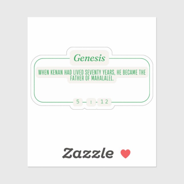 Adesivo Gênesis 5:12 (Folha)