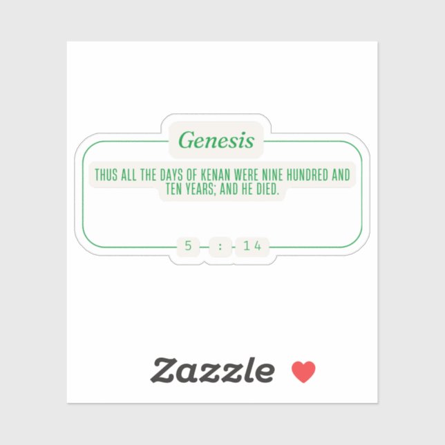 Adesivo Gênesis 5:14 (Folha)