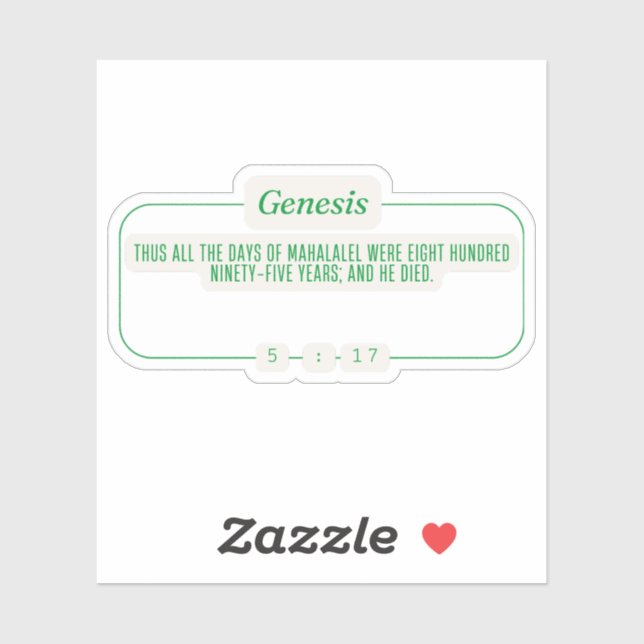 Adesivo Gênesis 5:17 (Folha)