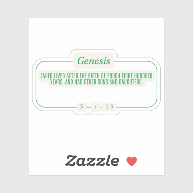 Adesivo Gênesis 5:19 (Folha)