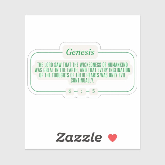 Adesivo Gênesis 6:5 (Folha)