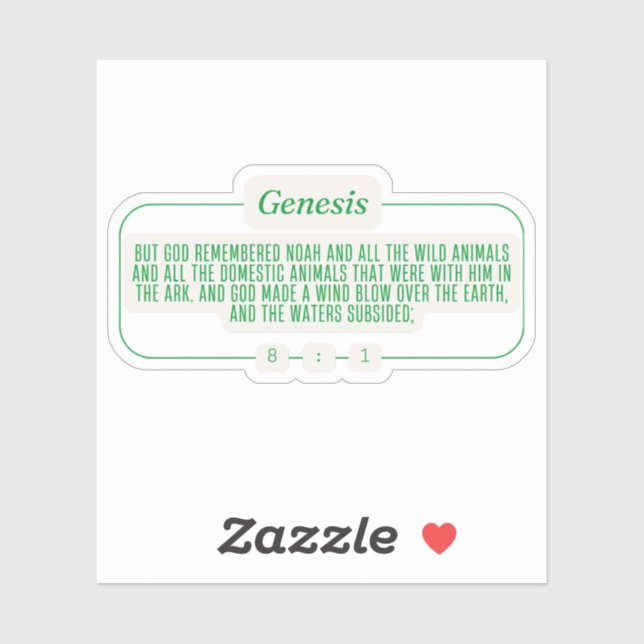 Adesivo Gênesis 8:1 (Folha)
