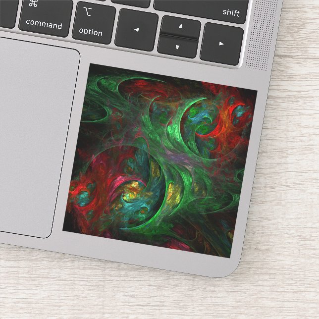 Adesivo Genesis Abstrato Art Verde (Detalhe)