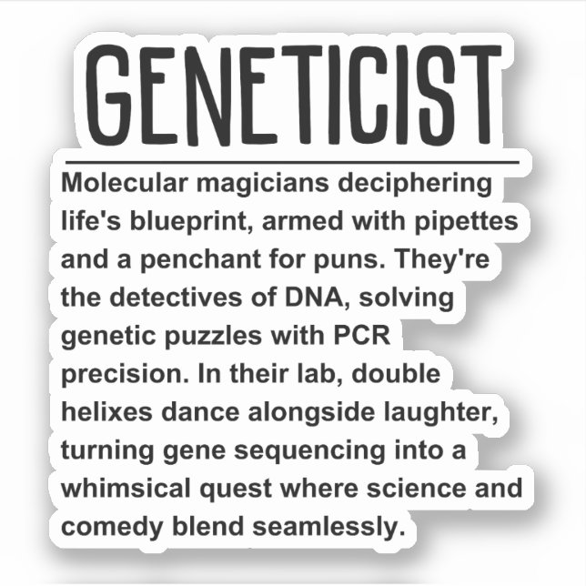 Adesivo Geneticista (Frente)