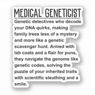 Adesivo Geneticista Médica
