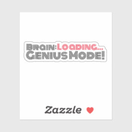 Adesivo Genius Mode - vinheta branca vermelha preta motiva