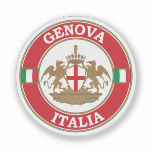Adesivo Genoa Itália Circle Emblem