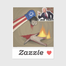 Adesivo Genocídio anti-biden Sticker