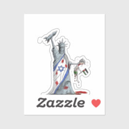 Adesivo Genocídio israelo-americano Sticker Free Palestine