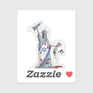 Adesivo Genocídio israelo-americano Sticker Free Palestine