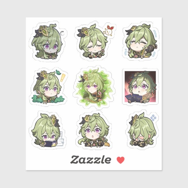 Adesivo Genshin Impact Collei Stickers (Folha)